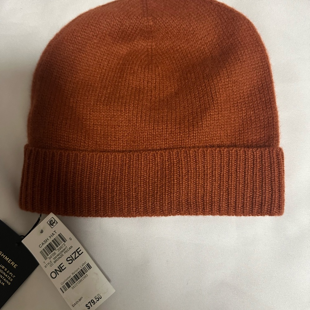 Charter Club Rich Brown 100% Cashmere Beanie - Picture 2 of 9